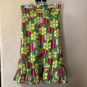 Sz S NWT T-bags Multi Colored Printed Lined Silk Halter Tie Dress